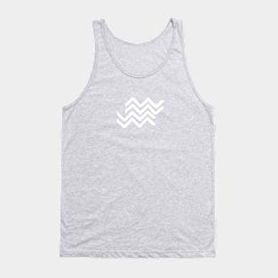 Aquarius and Aquarius Double Zodiac Horoscope Signs (White) Tank Top